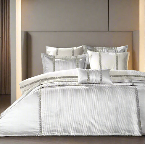 PRE-ORDER Grazia Silver Duvet & Bedpread Set